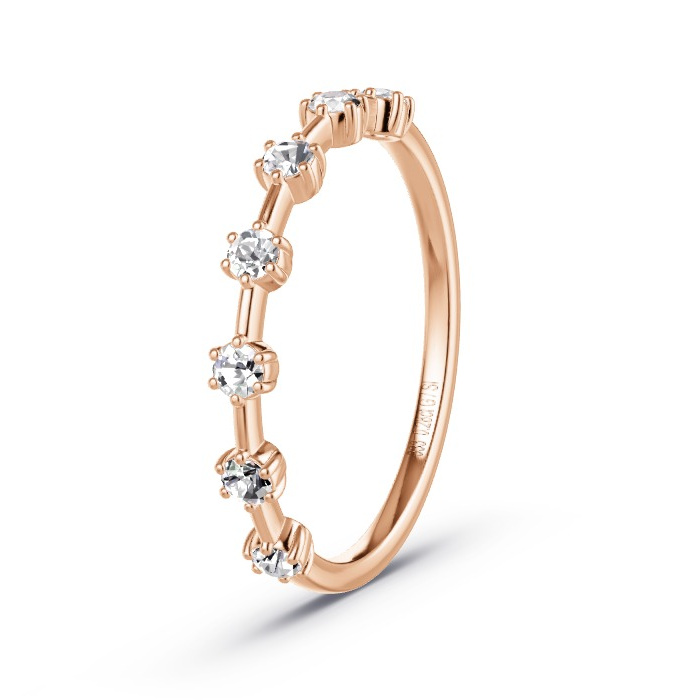 Memoire-Ring Rotgold - 0.28 ct. Diamanten - Modell N°4153 Memoire-Ring Rotgold - 0.28 ct. Diamanten - Modell N°4153