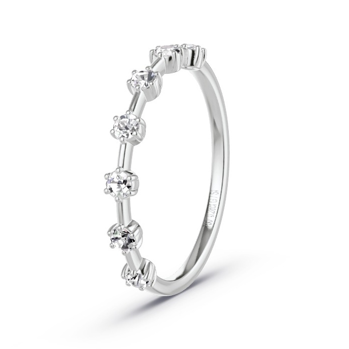Memoire-Ring Weissgold - 0.28 ct. Diamanten - Modell N°4153 Memoire-Ring Weissgold - 0.28 ct. Diamanten - Modell N°4153