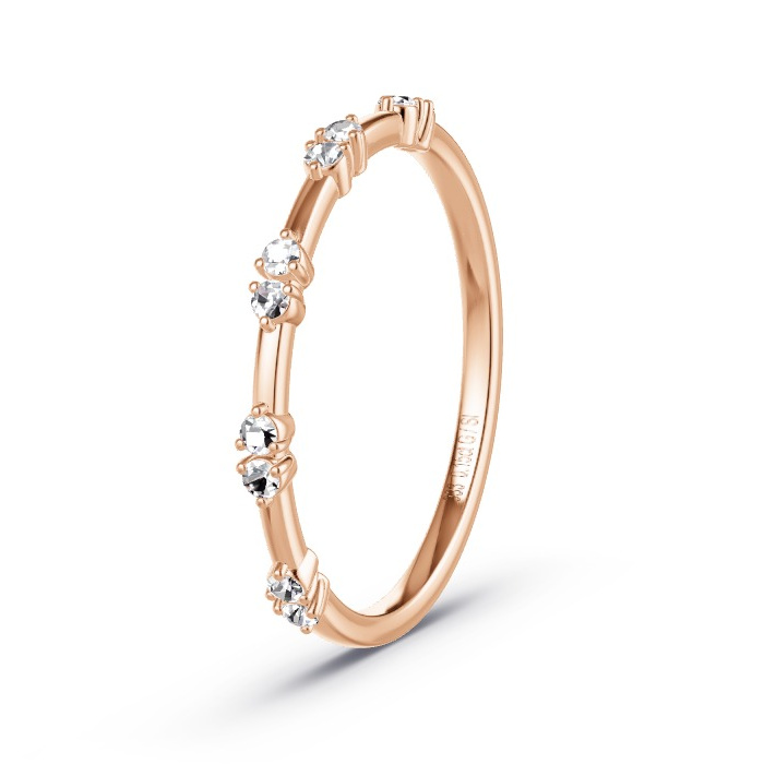 Memoire-Ring Rotgold - 0.15 ct. Diamanten - Modell N°4154 Memoire-Ring Rotgold - 0.15 ct. Diamanten - Modell N°4154