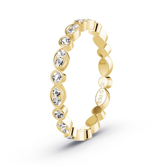 Women's ring 9ct Yellow Gold - 0.50ct Diamonds - Model N°4155