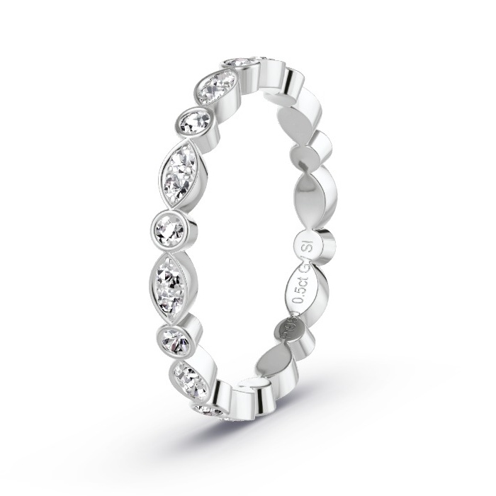 Women's ring 950/- Platinum - 0.50ct Diamonds - Model N°4155