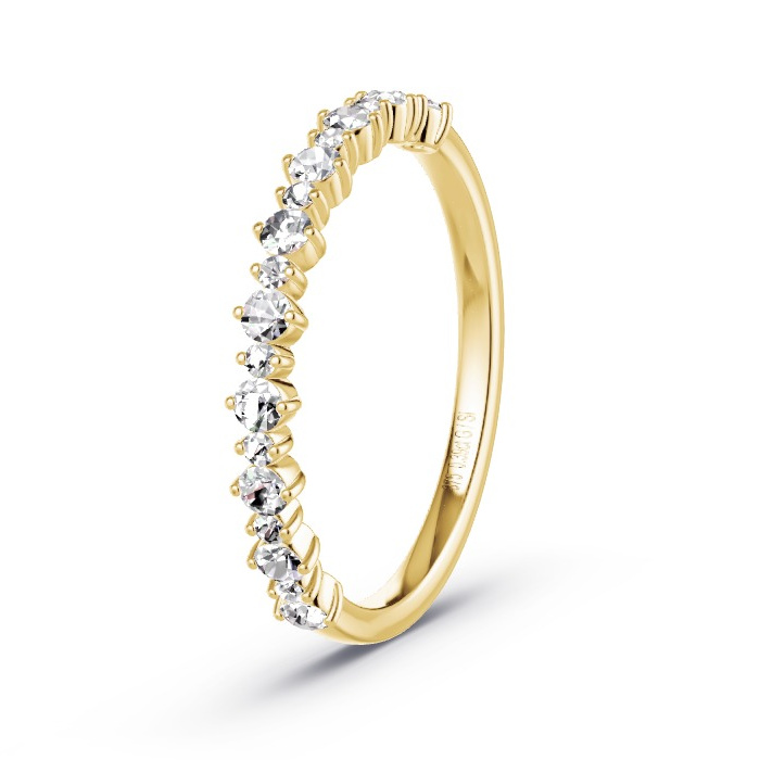 Women's ring 9ct Yellow Gold - 0.39ct Diamonds - Model N°4156