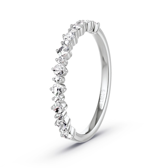 Women's ring 950 Palladium - 0.39ct Diamonds - Model N°4156