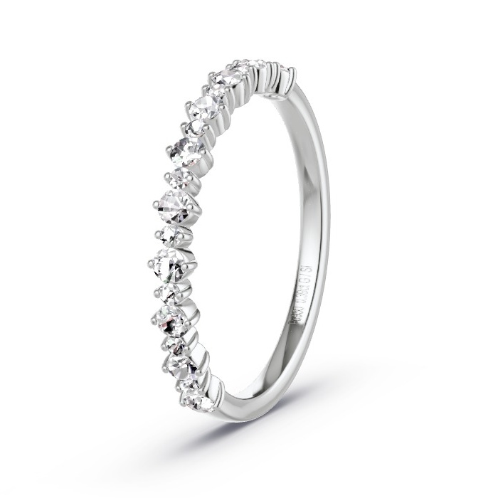 Memoire-Ring Palladium - 0.39 ct. Diamanten - Modell N°4156 Memoire-Ring Palladium - 0.39 ct. Diamanten - Modell N°4156