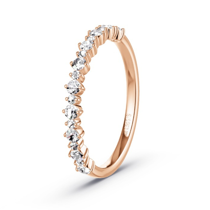 Memoire-Ring Rotgold - 0.39 ct. Diamanten - Modell N°4156 Memoire-Ring Rotgold - 0.39 ct. Diamanten - Modell N°4156