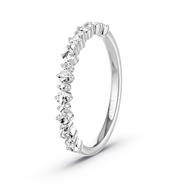 Memoire-Ring Weissgold - 0.39 ct. Diamanten - Modell N°4156 Memoire-Ring Weissgold - 0.39 ct. Diamanten - Modell N°4156