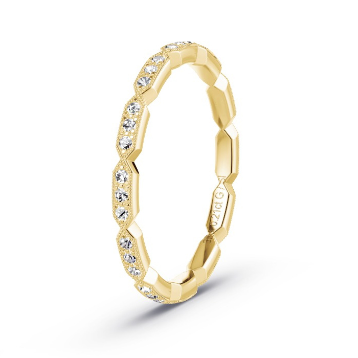 Memoire-Ring Gelbgold - 0.18 ct. Diamanten - Modell N°4157 Memoire-Ring Gelbgold - 0.18 ct. Diamanten - Modell N°4157