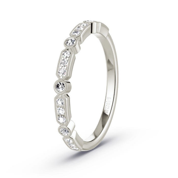 Memoire-Ring Graugold - 0.21 ct. Diamanten - Modell N°4158 Memoire-Ring Graugold - 0.21 ct. Diamanten - Modell N°4158