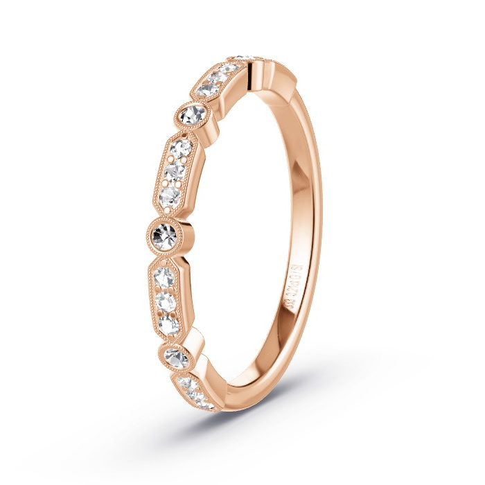 Memoire-Ring Rotgold - 0.21 ct. Diamanten - Modell N°4158 Memoire-Ring Rotgold - 0.21 ct. Diamanten - Modell N°4158