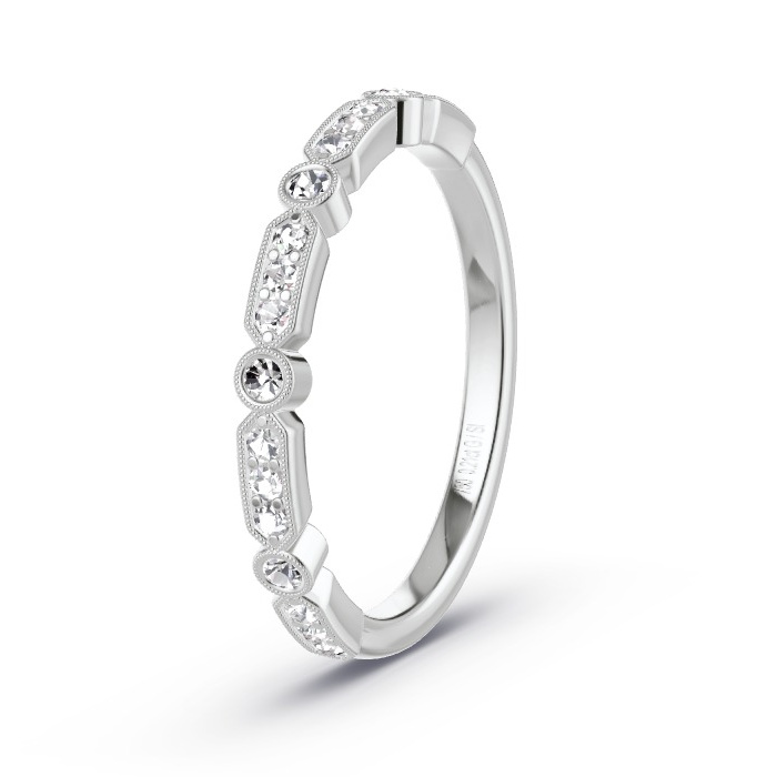 Memoire-Ring Weissgold - 0.21 ct. Diamanten - Modell N°4158 Memoire-Ring Weissgold - 0.21 ct. Diamanten - Modell N°4158