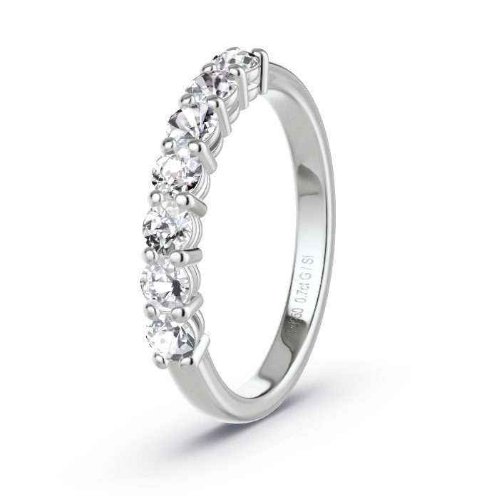 Memoire-Ring Palladium - 0.70 ct. Diamanten - Modell N°4160 Memoire-Ring Palladium - 0.70 ct. Diamanten - Modell N°4160