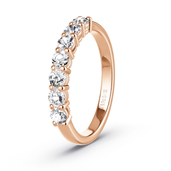 Memoire-Ring Rotgold - 0.70 ct. Diamanten - Modell N°4160 Memoire-Ring Rotgold - 0.70 ct. Diamanten - Modell N°4160