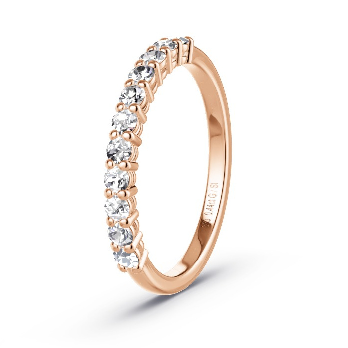 Memoire-Ring Rotgold - 0.44 ct. Diamanten - Modell N°4161 Memoire-Ring Rotgold - 0.44 ct. Diamanten - Modell N°4161