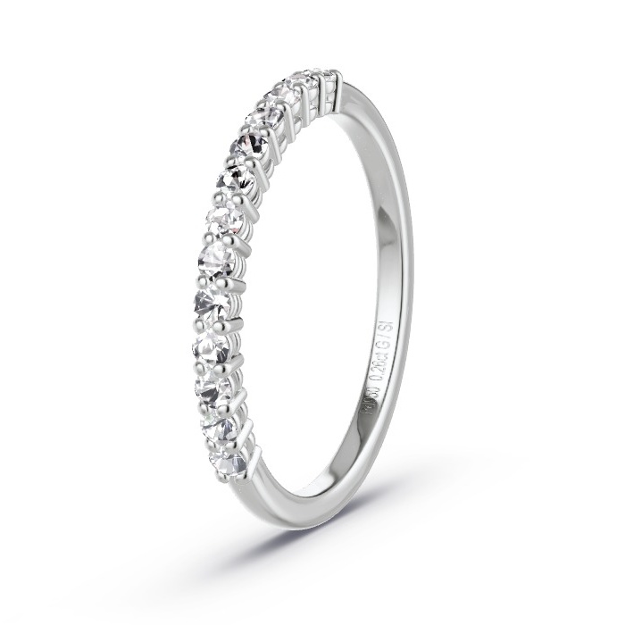 Memoire-Ring Palladium - 0.26 ct. Diamanten - Modell N°4162 Memoire-Ring Palladium - 0.26 ct. Diamanten - Modell N°4162