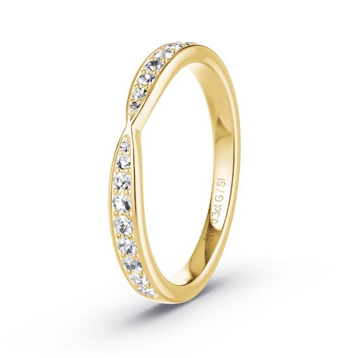 Memoire-Ring Gelbgold - 0.29 ct. Diamanten - Modell N°4163 Memoire-Ring Gelbgold - 0.29 ct. Diamanten - Modell N°4163
