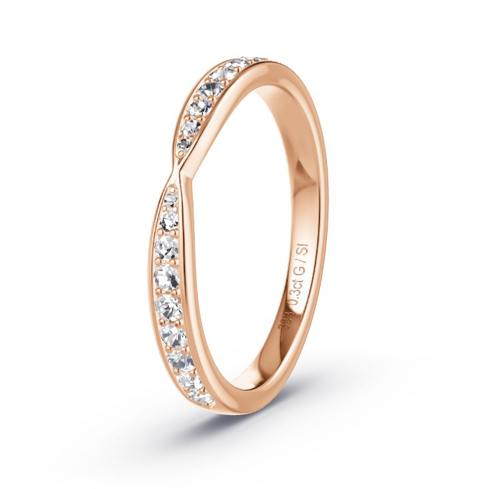 Memoire-Ring Rotgold - 0.29 ct. Diamanten - Modell N°4163 Memoire-Ring Rotgold - 0.29 ct. Diamanten - Modell N°4163