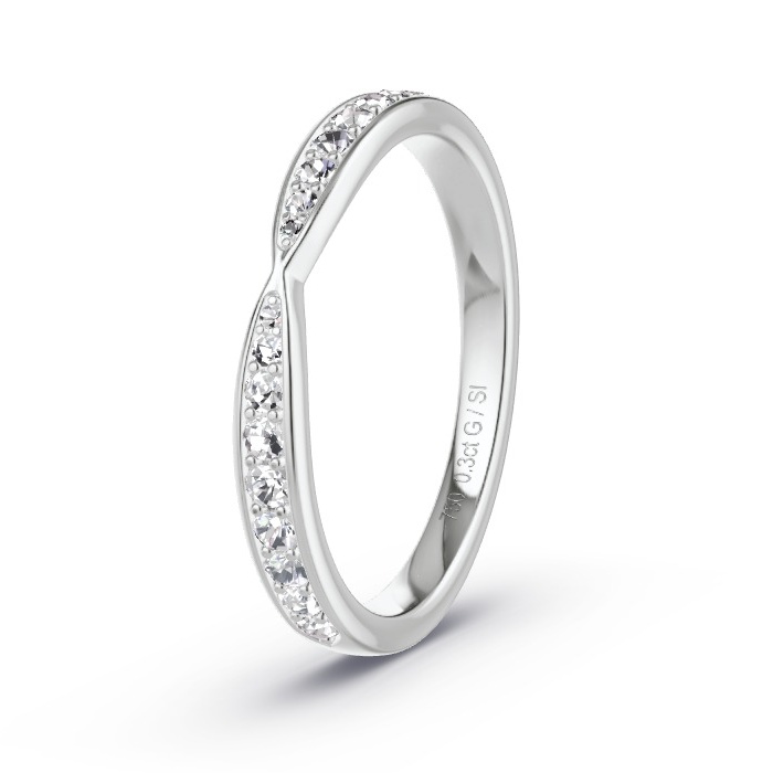 Memoire-Ring Weissgold - 0.29 ct. Diamanten - Modell N°4163 Memoire-Ring Weissgold - 0.29 ct. Diamanten - Modell N°4163
