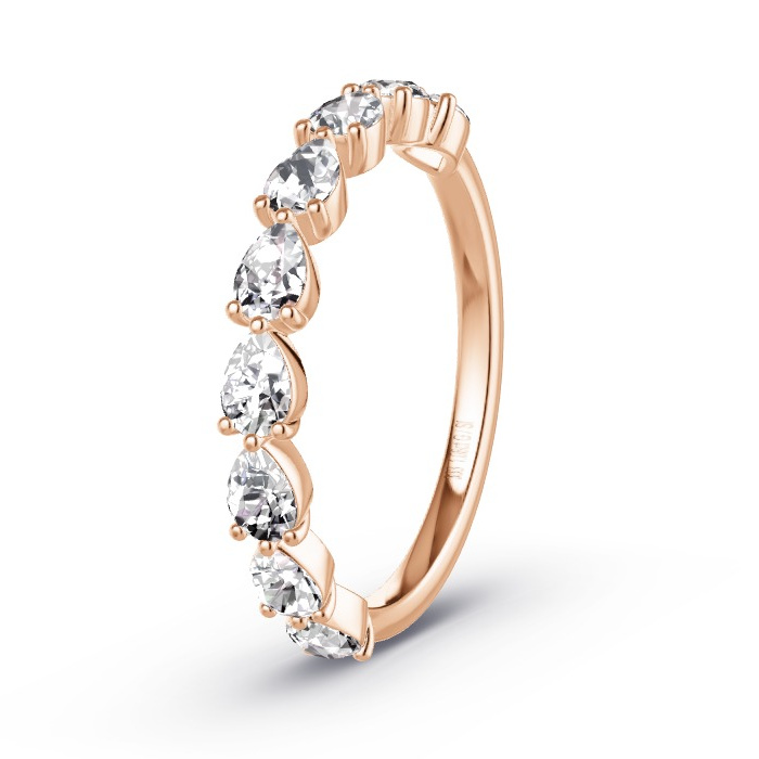 Memoire-Ring Rotgold - 1.08 ct. Diamanten - Modell N°4169