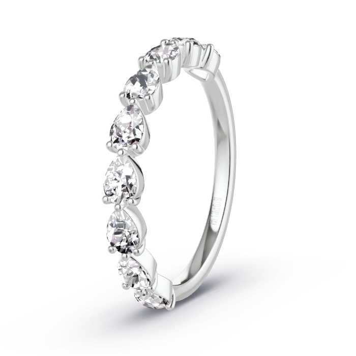 Memoire-Ring Weissgold - 1.08 ct. Diamanten - Modell N°4169 Memoire-Ring Weissgold - 1.08 ct. Diamanten - Modell N°4169
