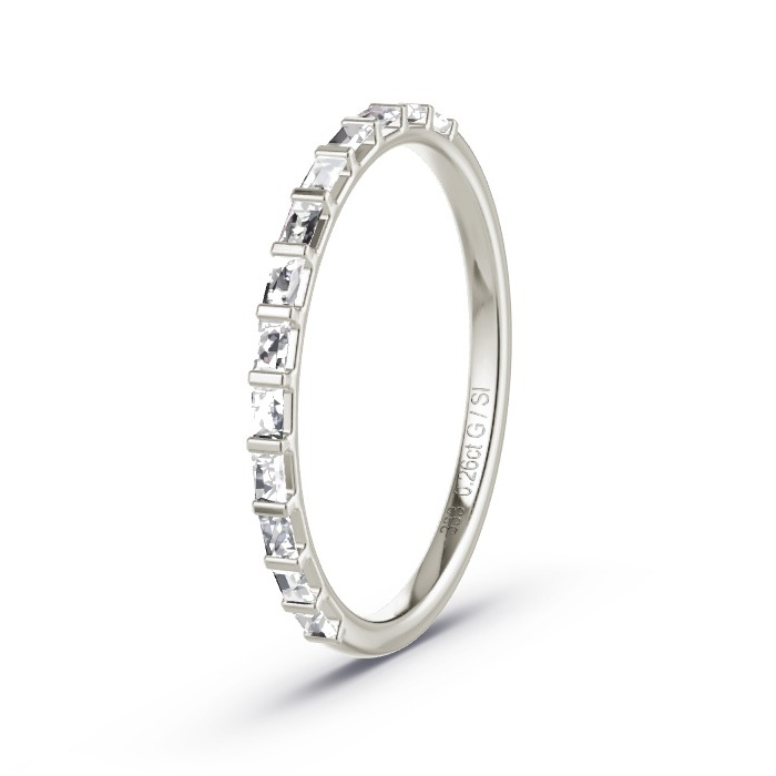 Memoire-Ring Graugold - 0.26 ct. Diamanten - Modell N°4171