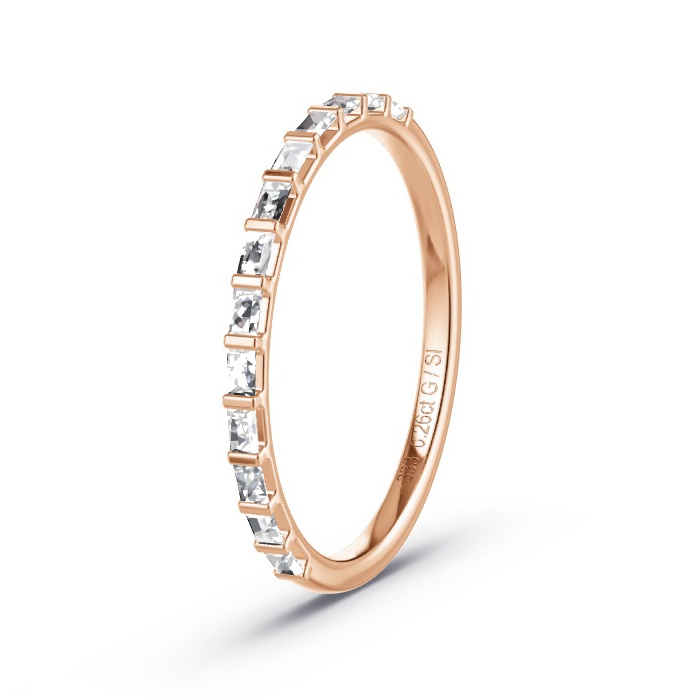 Memoire-Ring Rotgold - 0.26 ct. Diamanten - Modell N°4171