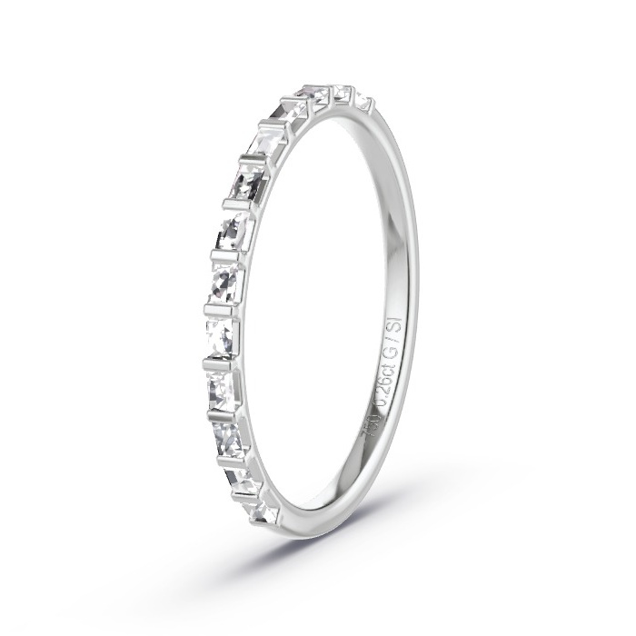 Memoire-Ring Weissgold - 0.26 ct. Diamanten - Modell N°4171 Memoire-Ring Weissgold - 0.26 ct. Diamanten - Modell N°4171