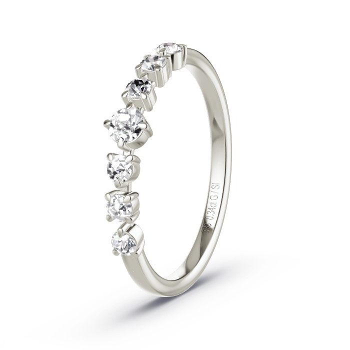 Memoire-Ring Graugold - 0.34 ct. Diamanten - Modell N°4172 Memoire-Ring Graugold - 0.34 ct. Diamanten - Modell N°4172