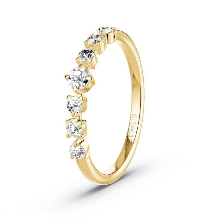 Memoire-Ring Gelbgold - 0.34 ct. Diamanten - Modell N°4172