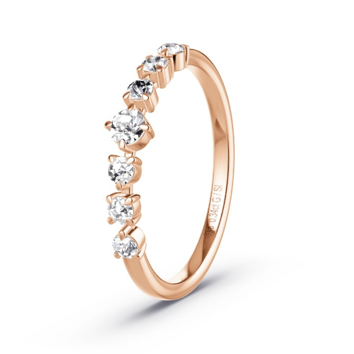 Memoire-Ring Rotgold - 0.34 ct. Diamanten - Modell N°4172 Memoire-Ring Rotgold - 0.34 ct. Diamanten - Modell N°4172