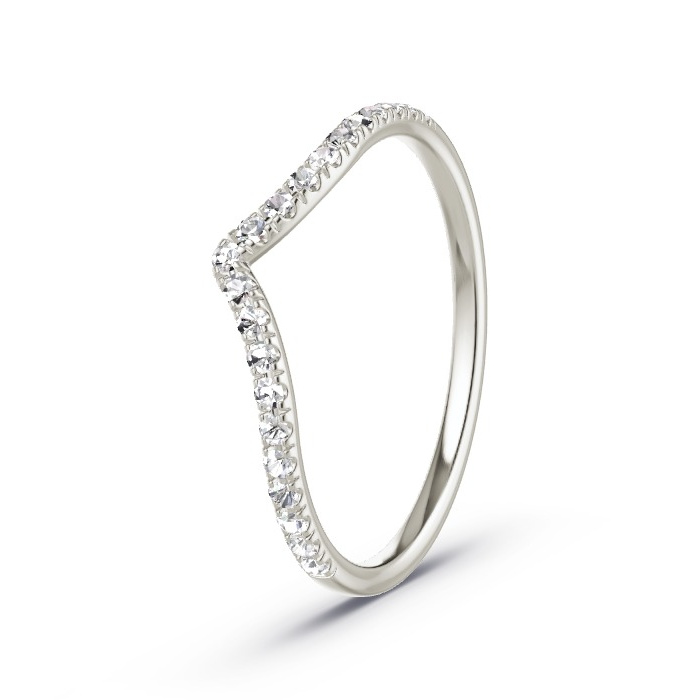 Memoire-Ring Graugold - 0.21 ct. Diamanten - Modell N°4174 Memoire-Ring Graugold - 0.21 ct. Diamanten - Modell N°4174