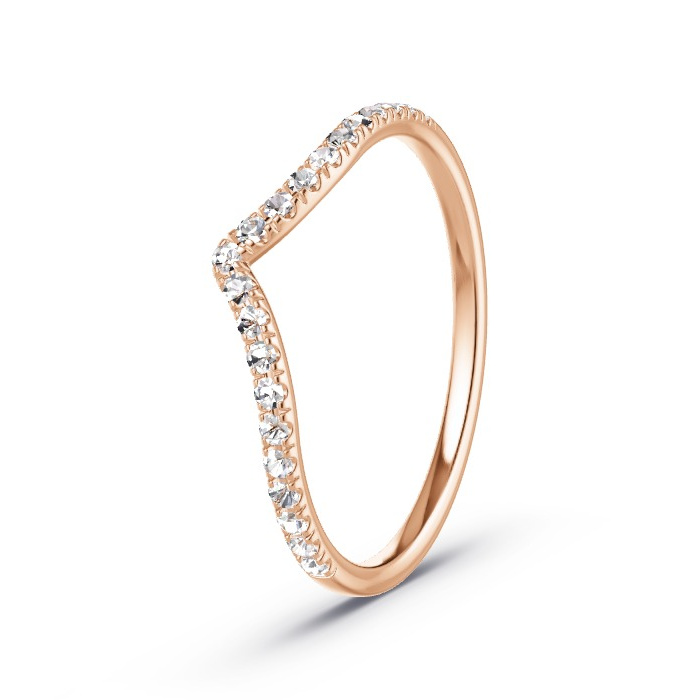 Memoire-Ring Rotgold - 0.21 ct. Diamanten - Modell N°4174 Memoire-Ring Rotgold - 0.21 ct. Diamanten - Modell N°4174