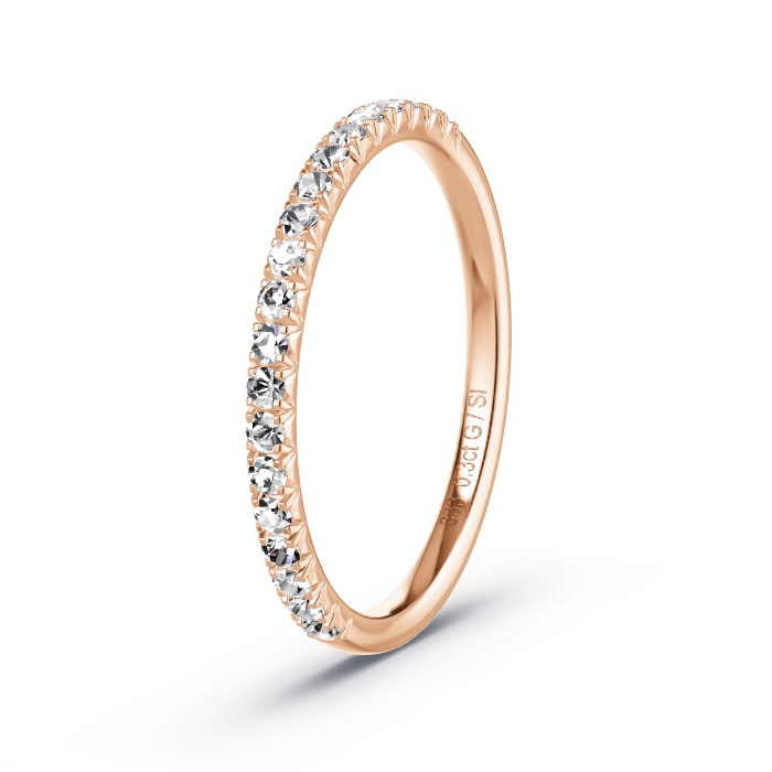 Memoire-Ring Rotgold - 0.30 ct. Diamanten - Modell N°4180 Memoire-Ring Rotgold - 0.30 ct. Diamanten - Modell N°4180