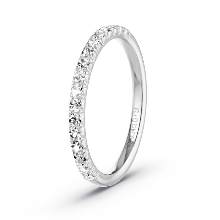 Memoire-Ring Weissgold - 0.34 ct. Diamanten - Modell N°4180 Memoire-Ring Weissgold - 0.34 ct. Diamanten - Modell N°4180