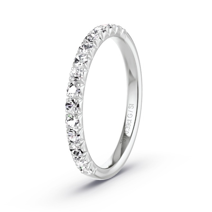 Memoire-Ring Weissgold - 0.45 ct. Diamanten - Modell N°4180 Memoire-Ring Weissgold - 0.45 ct. Diamanten - Modell N°4180