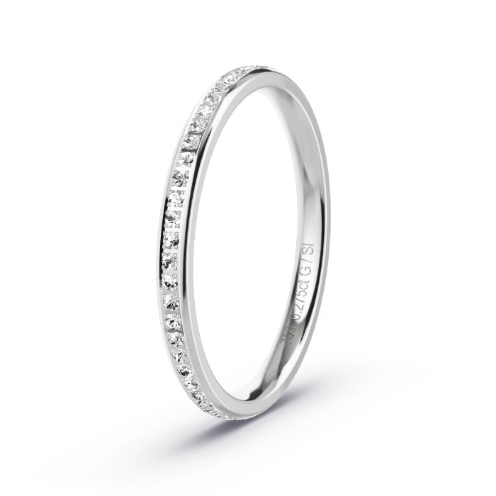 Memoire-Ring Weissgold - 0.275 ct. Diamanten - Modell N°4199 Memoire-Ring Weissgold - 0.275 ct. Diamanten - Modell N°4199