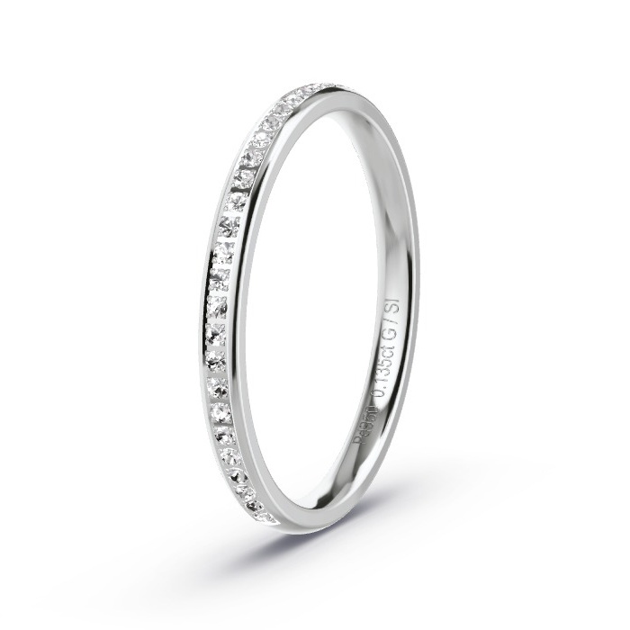 Memoire-Ring Palladium - 0.135 ct. Diamanten - Modell N°4199 Memoire-Ring Palladium - 0.135 ct. Diamanten - Modell N°4199