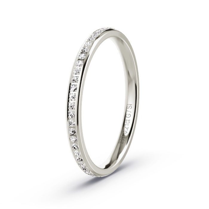 Memoire-Ring Graugold - 0.21 ct. Diamanten - Modell N°4199 Memoire-Ring Graugold - 0.21 ct. Diamanten - Modell N°4199