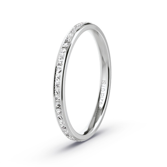 Memoire-Ring Palladium - 0.21 ct. Diamanten - Modell N°4199 Memoire-Ring Palladium - 0.21 ct. Diamanten - Modell N°4199