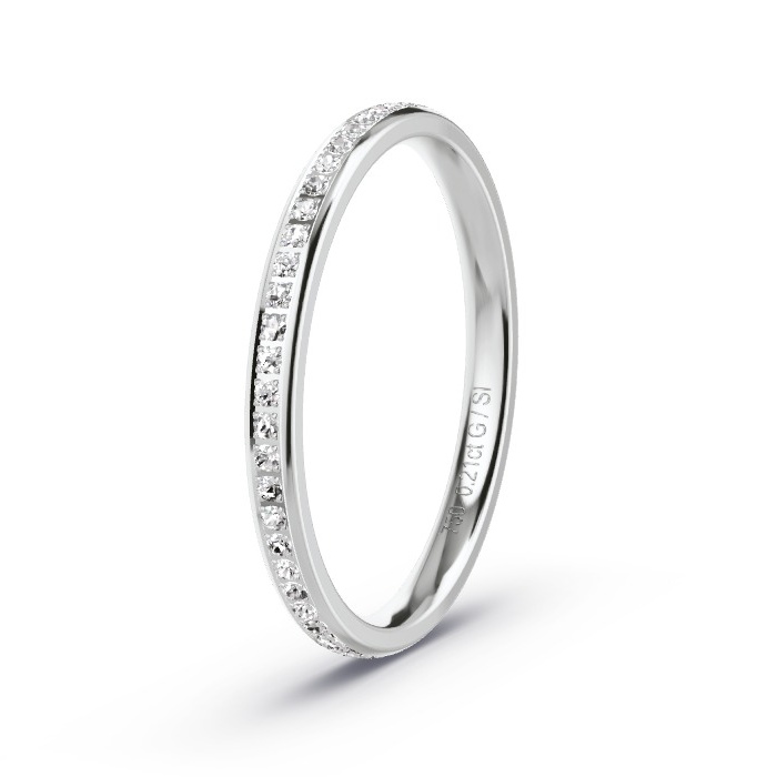 Memoire-Ring Weissgold - 0.21 ct. Diamanten - Modell N°4199 Memoire-Ring Weissgold - 0.21 ct. Diamanten - Modell N°4199