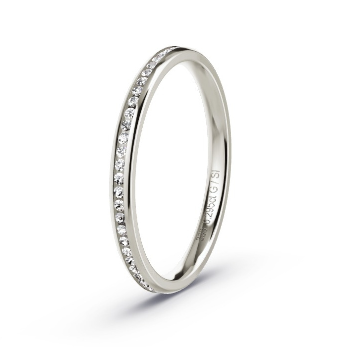 Memoire-Ring Graugold - 0.295 ct. Diamanten - Modell N°4200 Memoire-Ring Graugold - 0.295 ct. Diamanten - Modell N°4200