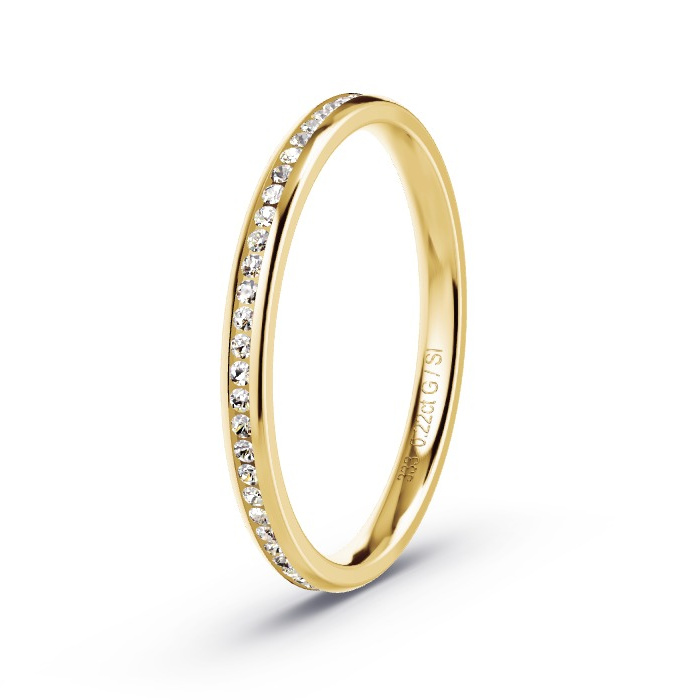 Memoire-Ring Gelbgold - 0.22 ct. Diamanten - Modell N°4200 Memoire-Ring Gelbgold - 0.22 ct. Diamanten - Modell N°4200