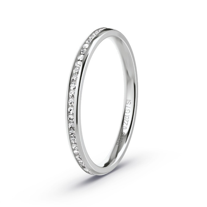 Memoire-Ring Palladium - 0.22 ct. Diamanten - Modell N°4200 Memoire-Ring Palladium - 0.22 ct. Diamanten - Modell N°4200