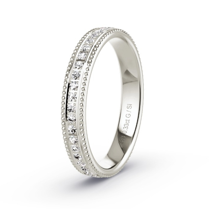 Memoire-Ring Graugold - 0.33 ct. Diamanten - Modell N°4202 Memoire-Ring Graugold - 0.33 ct. Diamanten - Modell N°4202