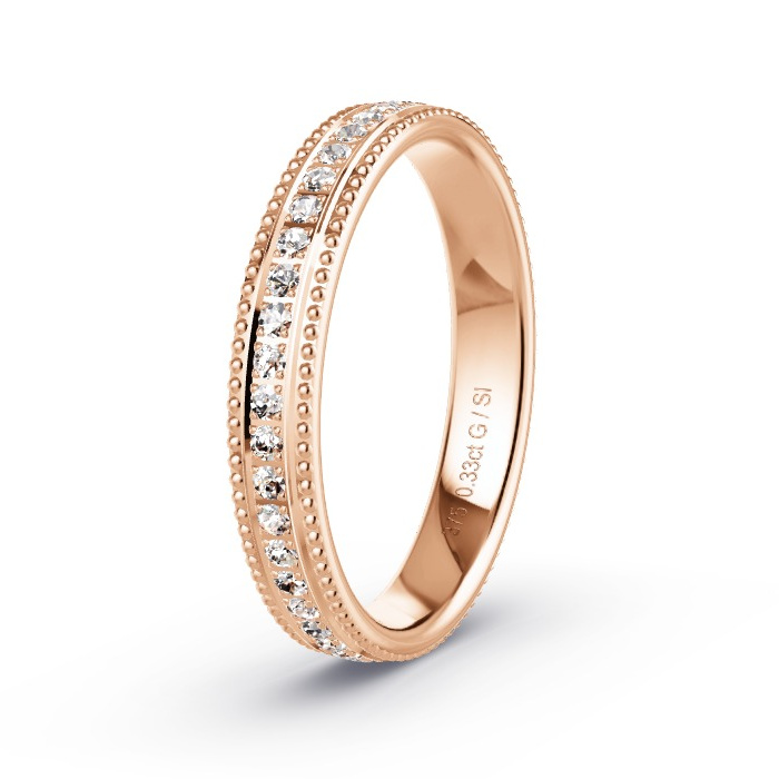 Memoire-Ring Rotgold - 0.33 ct. Diamanten - Modell N°4202 Memoire-Ring Rotgold - 0.33 ct. Diamanten - Modell N°4202