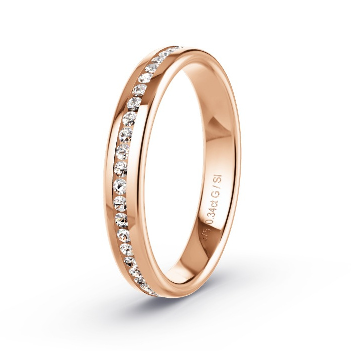 Memoire-Ring Rotgold - 0.34 ct. Diamanten - Modell N°4203 Memoire-Ring Rotgold - 0.34 ct. Diamanten - Modell N°4203