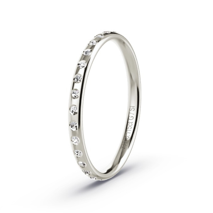 Memoire-Ring Graugold - 0.115 ct. Diamanten - Modell N°4204 Memoire-Ring Graugold - 0.115 ct. Diamanten - Modell N°4204