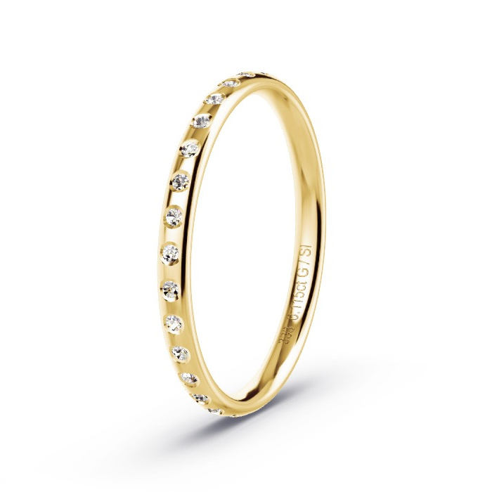 Memoire-Ring Gelbgold - 0.115 ct. Diamanten - Modell N°4204 Memoire-Ring Gelbgold - 0.115 ct. Diamanten - Modell N°4204