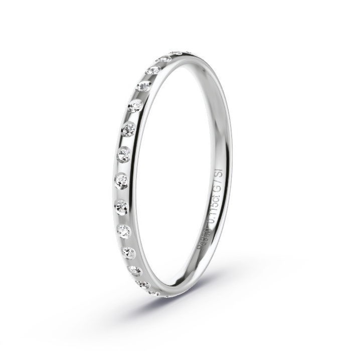 Memoire-Ring Palladium - 0.115 ct. Diamanten - Modell N°4204