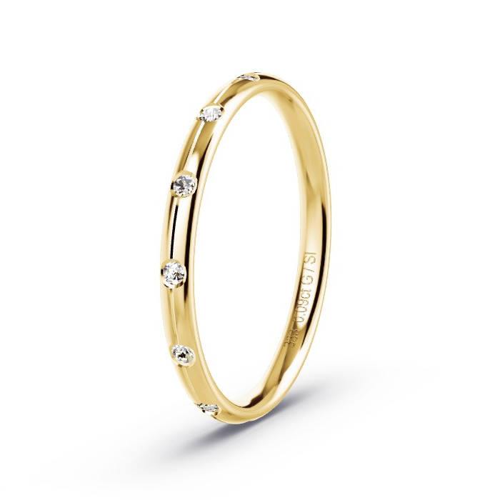 Memoire-Ring Gelbgold - 0.09 ct. Diamanten - Modell N°4205 Memoire-Ring Gelbgold - 0.09 ct. Diamanten - Modell N°4205