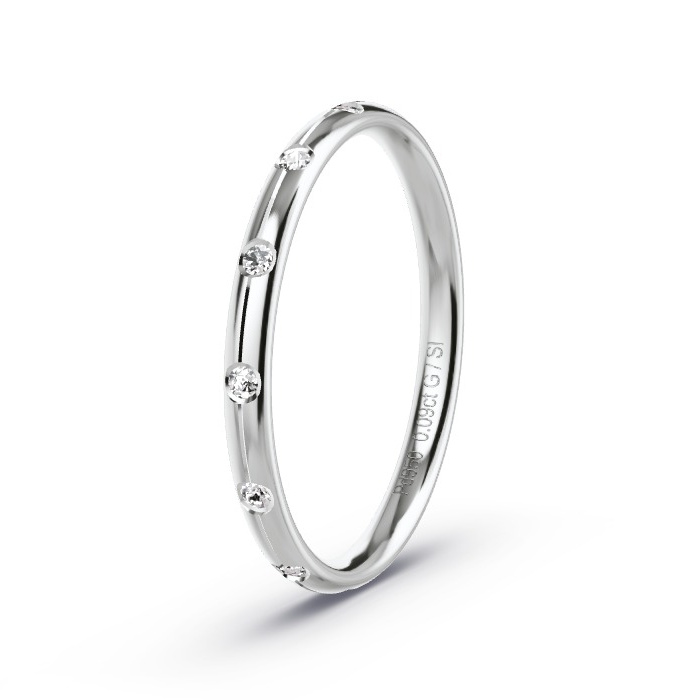 Memoire-Ring Palladium - 0.09 ct. Diamanten - Modell N°4205 Memoire-Ring Palladium - 0.09 ct. Diamanten - Modell N°4205